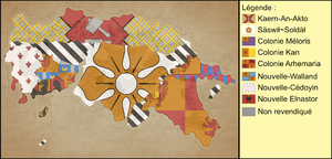 Actoria - ancienne carte des secondes colonies